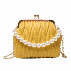  Pearl Chain Solid Frame Bag