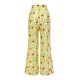 Yellow  Sunflower Jacquard Pants