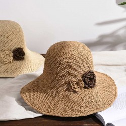  Braided Flowers Straw Hat