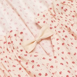 Pink  Puff Sleeves Knitted Nightgown